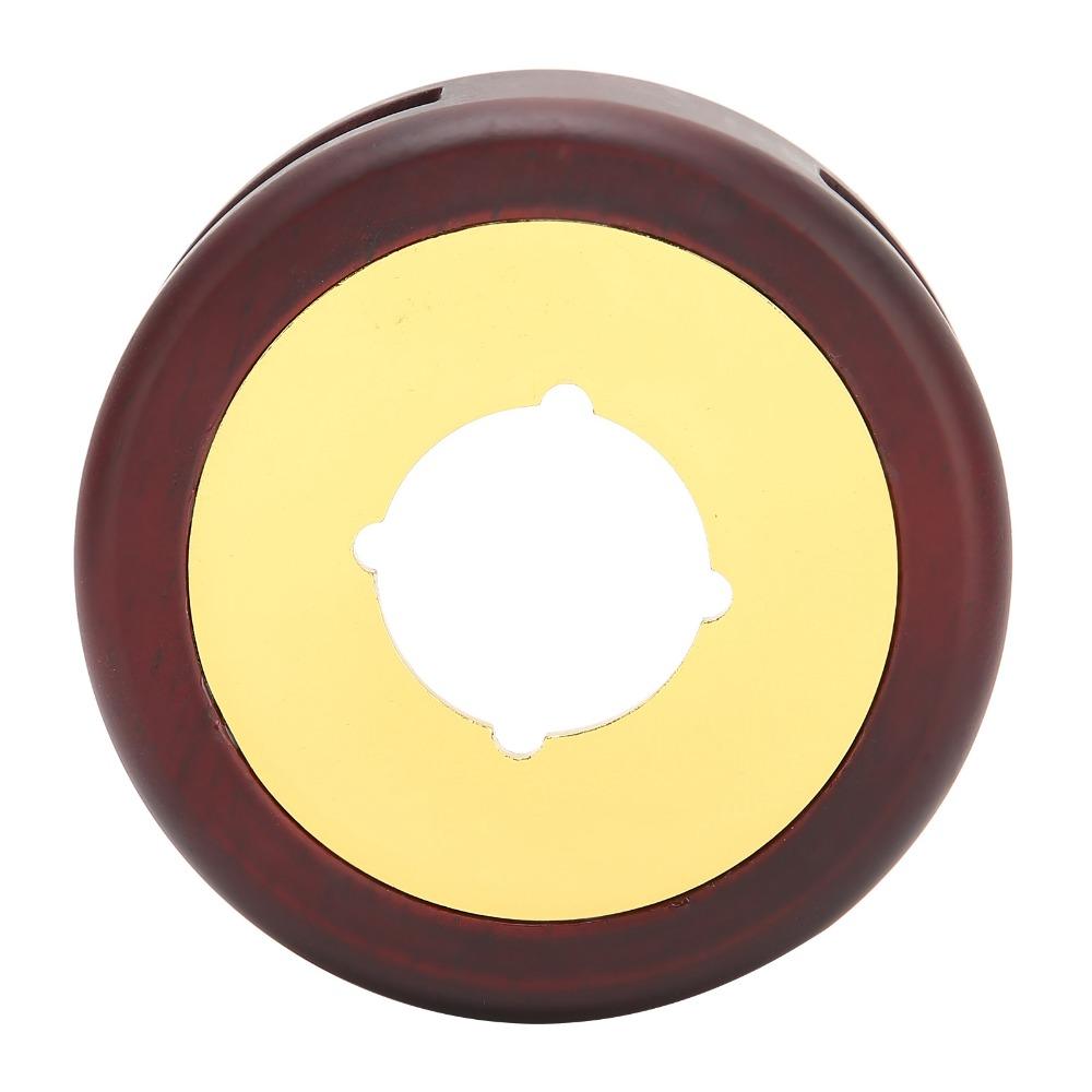 Wrought iron material Wax Seal Furnace Hollow round shape Golden metal finish Fire Wax Melter Solid wood integrated