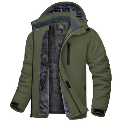 Mountain Cold Weather Winter Bike Ski Work Cold Weather Large Army Green L [KEFITEVD] Parka, Men's Jacket, Jacket, Windproof, Wear, Wear, Fishing,