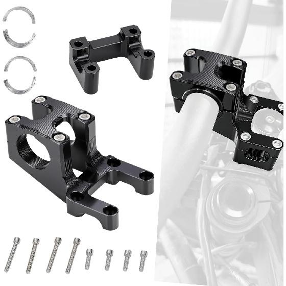 

Electric Dirt Bike Handlebar Riser Mount for Surron Light Bee X and S/eRide Pro S SS 2.0 3.0, 20mm Rise Handle Bar Clamp with 28.5mm Adapter чёрный