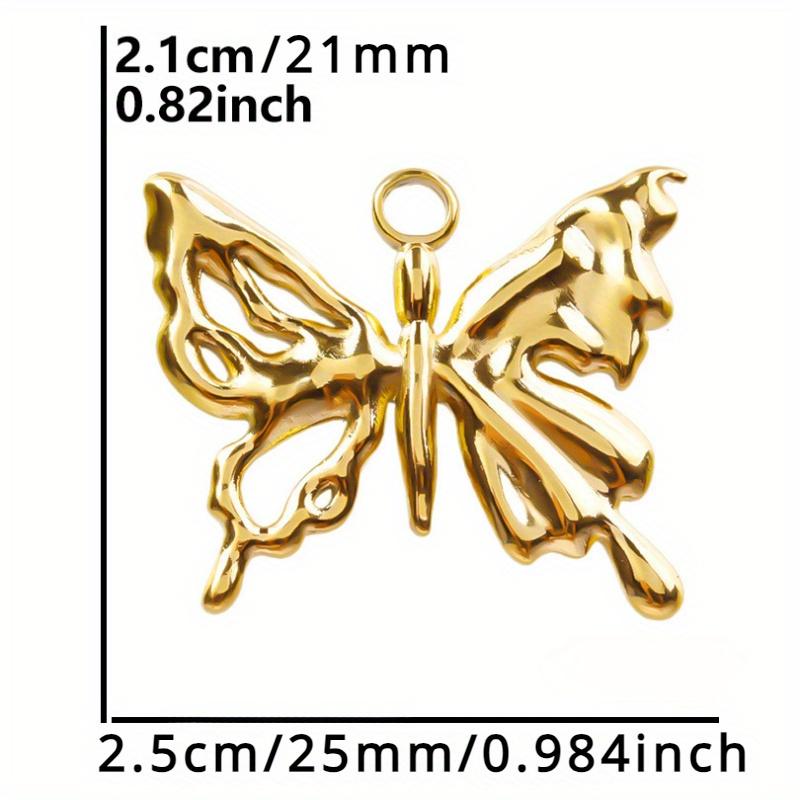 4pcs Stainless Steel Sweet Butterfly Accessories DIY Handmade Jewelry Necklace Butterfly Decoration Accessories