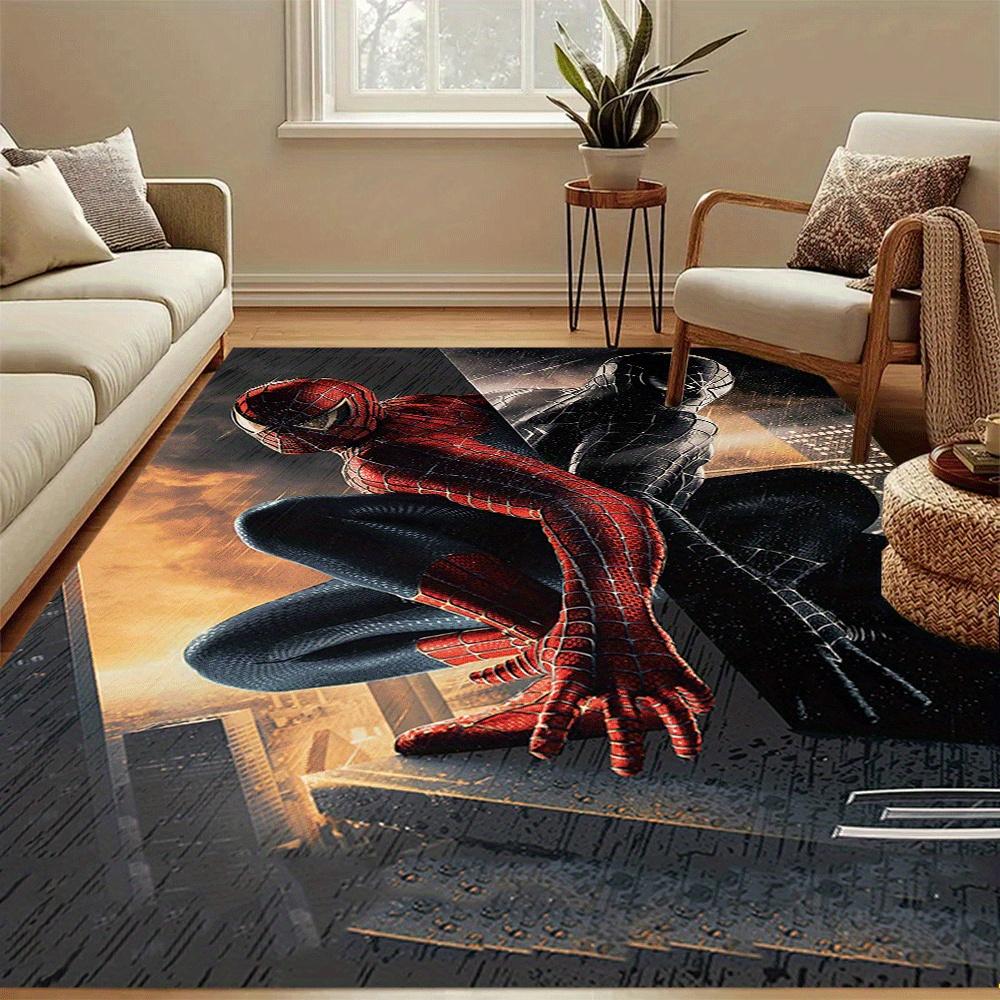 1pz Tappeto Area Tappeto Spider-man, Camera da Letto e Sala Giochi Durevole, Resistente alle Macchie e Facile da Pulire, Soggiorno