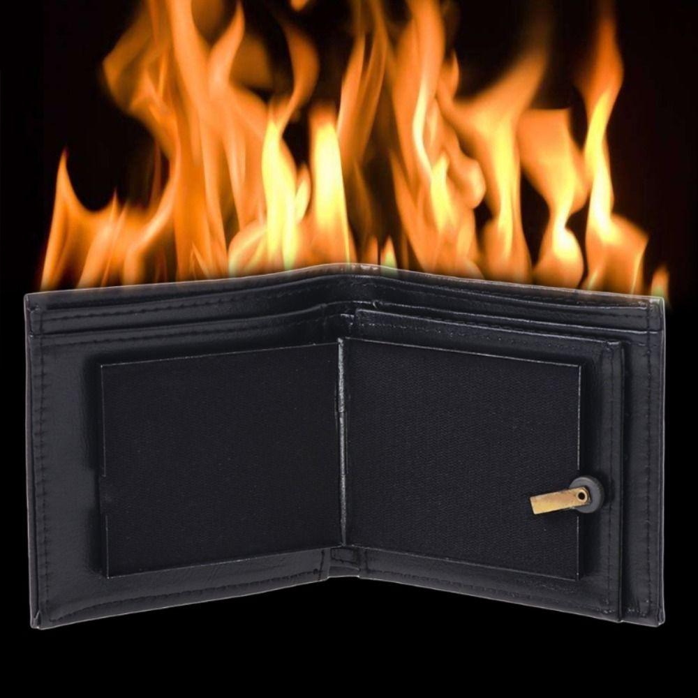 Funny Magic Fire Wallet Interesting Flame Magician Props Storage Pouch Magic Toy  Children'S Toys