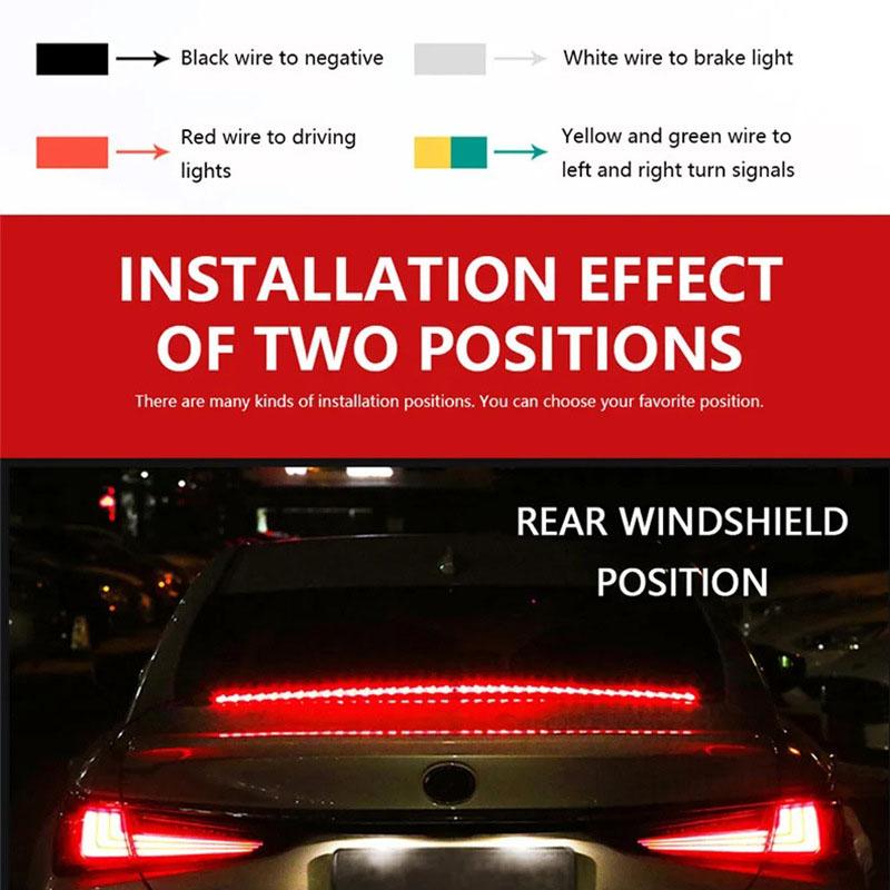 Car Truck LED Tailgate light Strip for Jeep Pickup Turn Signal Lamp Reverse Brake Lamp Sequential Flowing Turnning Lamp 12-24V