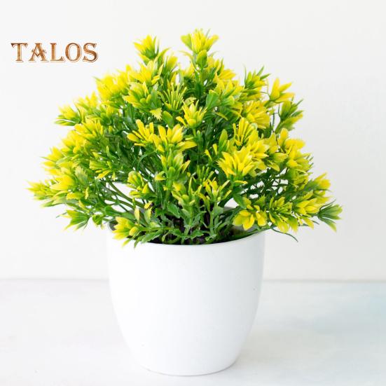 TDStore Artificial Flowers Realistic Simulated Plastic Artificial Potted Flower for Home Decor