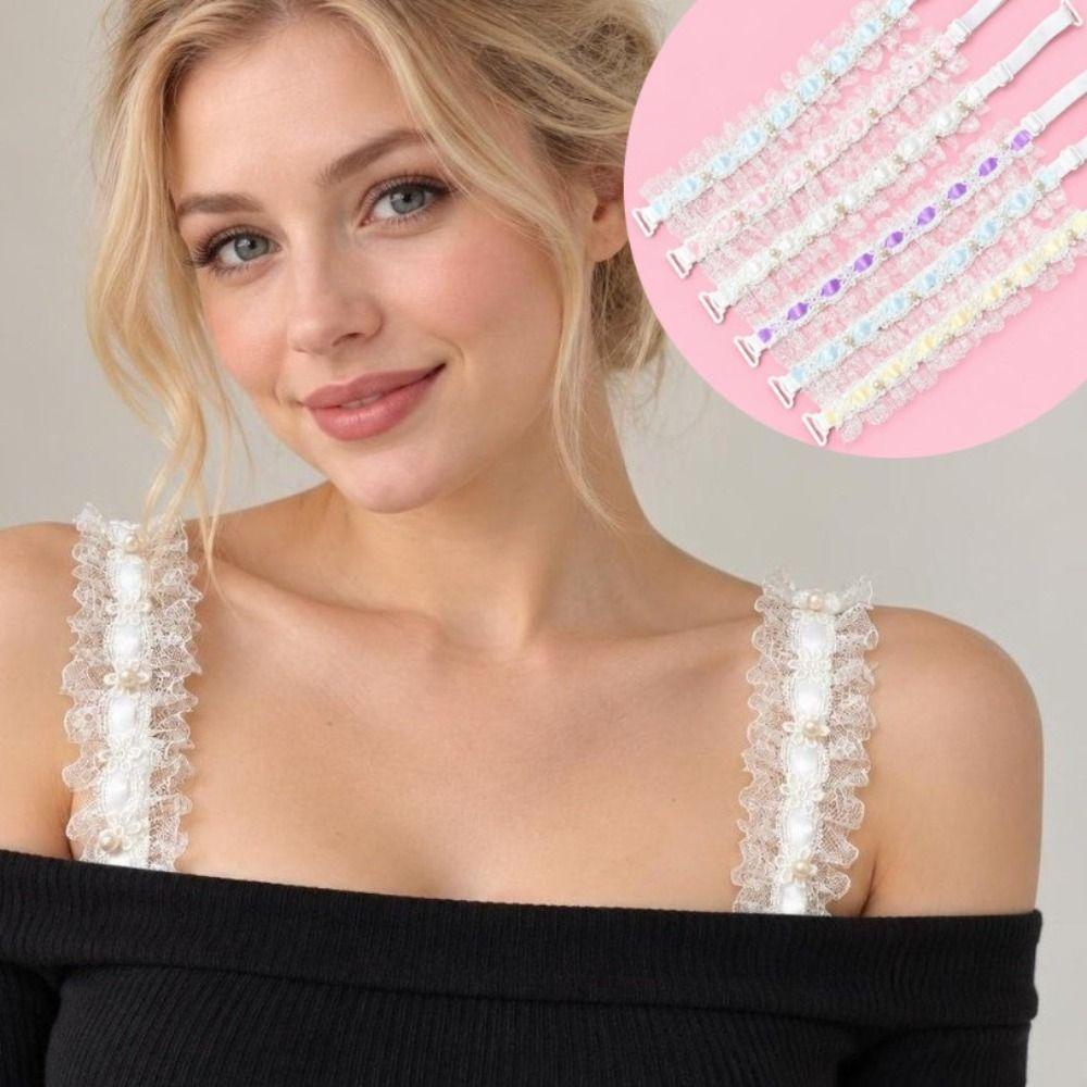 Adjustable Lace Bra Straps Sweet Flowers Lace Lingerie Strap Fashion Shoulder Straps Dress