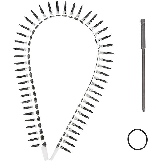 Chain Nail Gun Adapter Automatic Electric Drill Screw Tightening Equipment Screw Drill Chain Adapter Attachment for Gypsum Board/Partition Wall/Wood