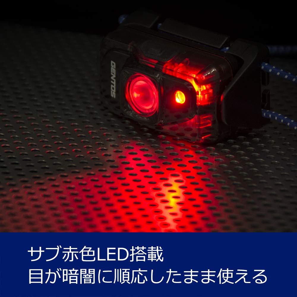 GENTOS LED Headlight USB Rechargeable 220 Lumens 2 Hours of Lighting Dustproof Water Rechargeable Battery ANSI Standard Compliant [Brightness / / /