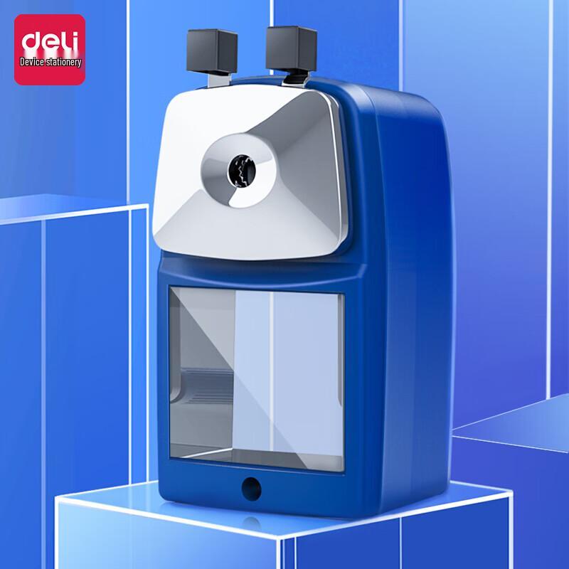 Deli Metal Semi-Automatic Pencil Sharpener синий