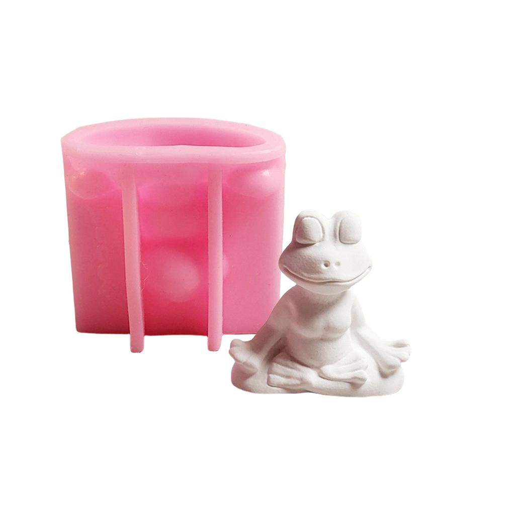 Yoga Frog Candle Mold Animal Silicone Molds Resin Casting Molds Craft Supplies for Candle Making Home Decoration