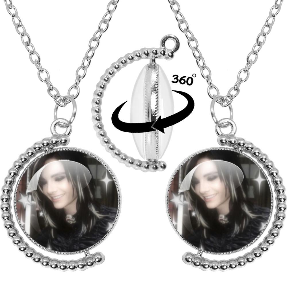 

Tokio Hotel Necklace Pop Retro Rock Band Bill Kaulitz Band Hot Music Songer Picture Glass Pendant Necklace Jewelry Charm Fans