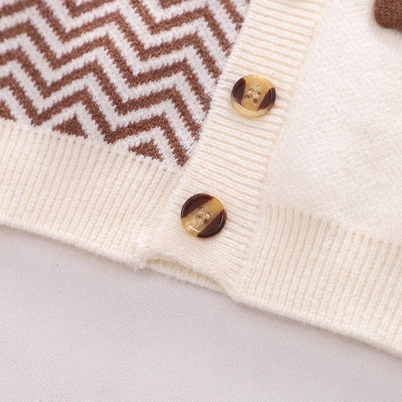 Höst Boutique Barnkläder Baby Pojkkläder Stickad Ärmlös Väst + Denimskjortor + Byxor 3 st Pojkoutfitset