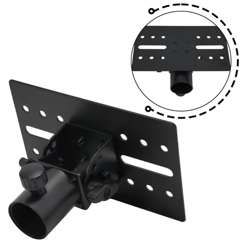 Universal Adjustable Height All Metal Speaker Stand Tray with Easy Installation Speaker Holder for Secure Sound Setups