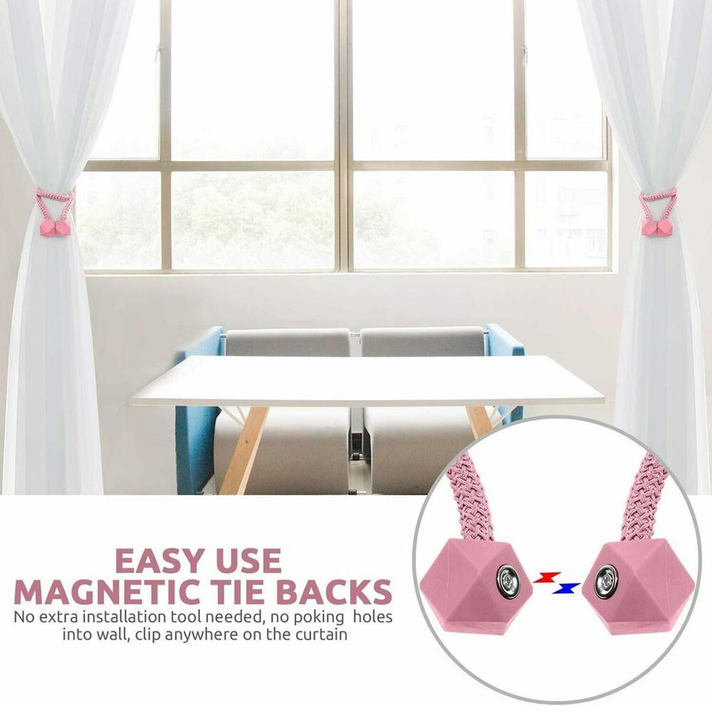 4 ks Moderní minimalistické elegantní magnetické spony na závěsy ve tvaru Rubikovy kostky Výprodej pro ložnici, obývací pokoj, kuchyň