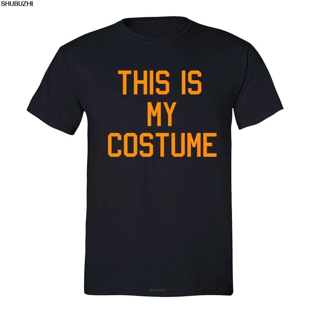 Halloween T-shirt This is my Costume Boo spooky Funny pumpkin Unisex Men shirt Men Tee Cotton C