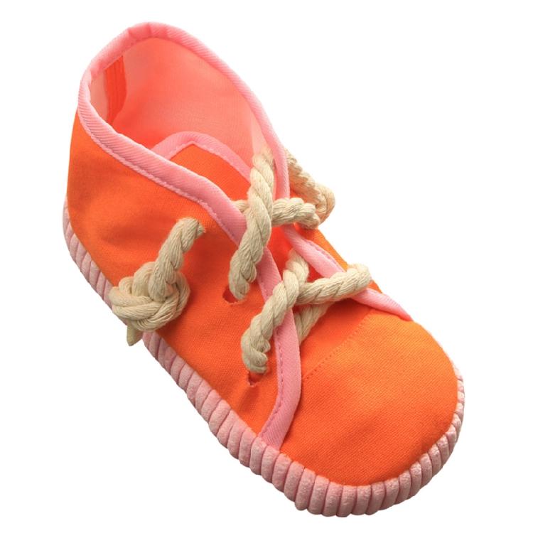 

Funny Dog Plush Squeak Toys Stuffed Soft Chew Toy with Durable Rope 1 оранжевый