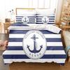 Nautical Anchor And Compass Duvet Cover Set Bedding Comforter Sets King Size  3D Children'S   1 Quilt Cover