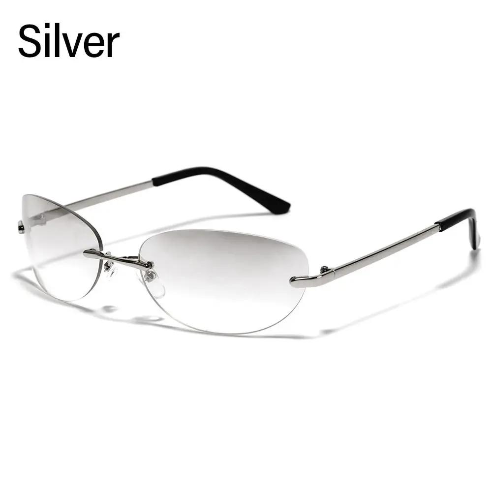 

Y2K Rimless Sunglasses for Women And Men Retro 2000 S Punk UV400 Sun Glasses Goggles Fashion Wrap Around Shades Glasses