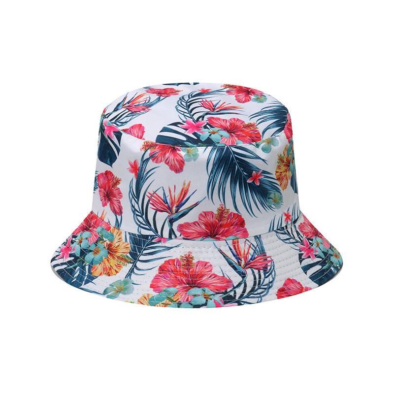 Bucket Hat Floral Four Leaf Clover Fisherman Hat Sun Protection Beach Hat Women