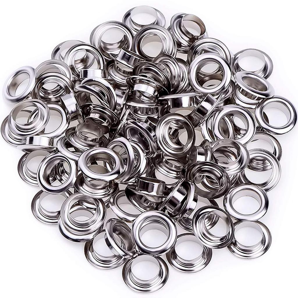 100 Sets 6mm Eyelets with Installation Tools for Shoes and Crafts