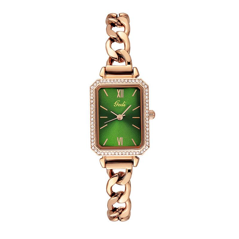 Luxury Rhinestone Denim Belt Bracelet Watch Women'S Niche Temperament Steel Belt Square Quartz Waterproof Watch