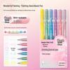 Blue Fruit Glitter Pen & Cartoon Artist Retro Paintbrush - DIY Color Journal for Students