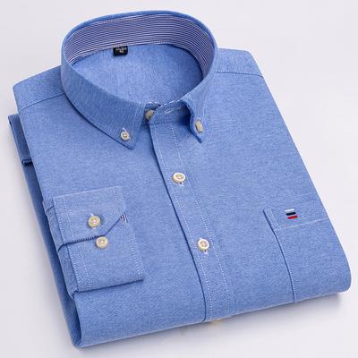 Cămașă pentru bărbați, 100% bumbac, cu mânecă lungă, în carouri, ocazional, imprimeu în culori uni, cămașă de rochie formală, cu o formă regulată, supradimensionată 7XL 6XL 5XL
