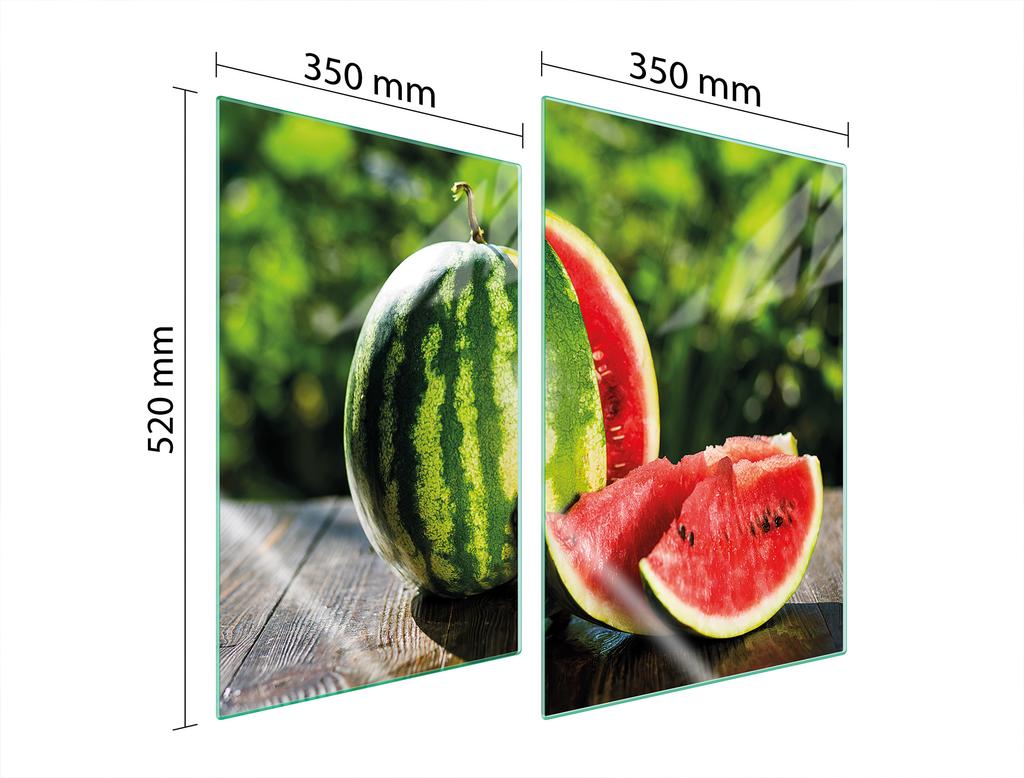 SZKLANA PŁYTA OCHRONNA DO KUCHNI 2x35x52 ARBUZ