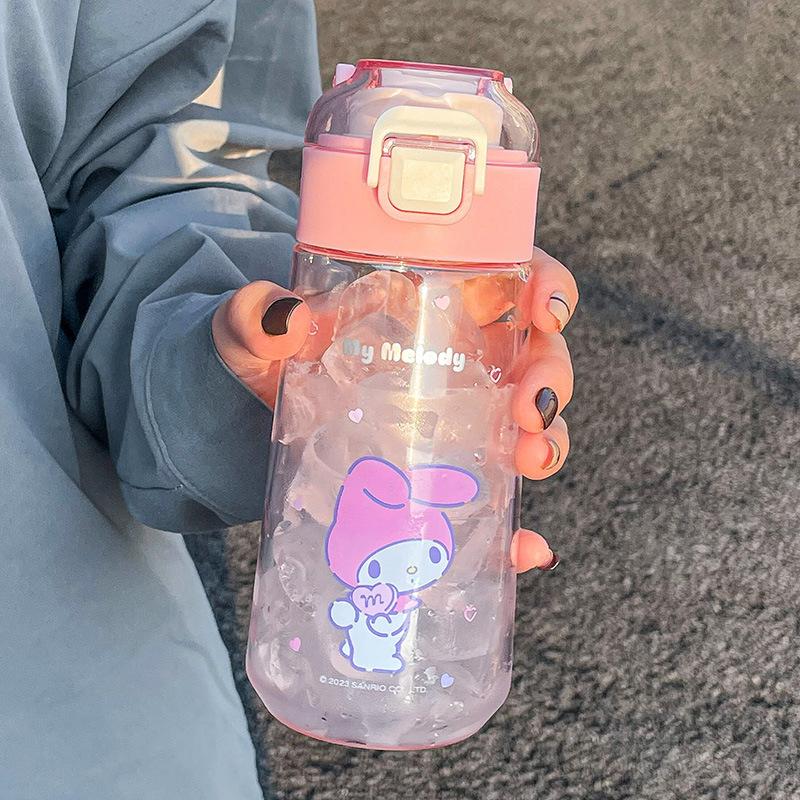 Water cup schoolgirl cute portable plastic cup direct drinking high temperature resistant tea kettle