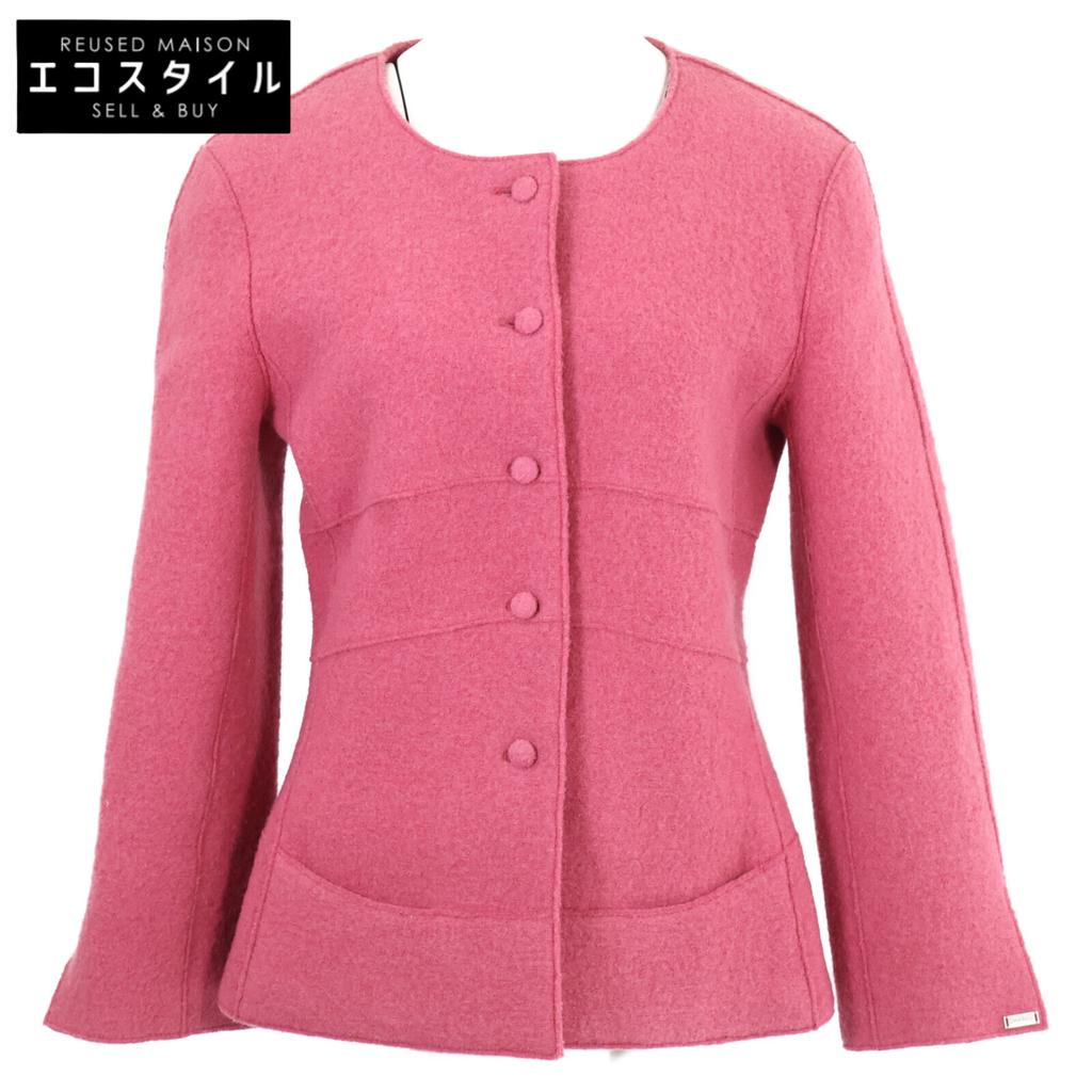 Chanel [Domestic Genuine] P14213V08014 99A Wool Collarless Jacket 36 pinkUsed