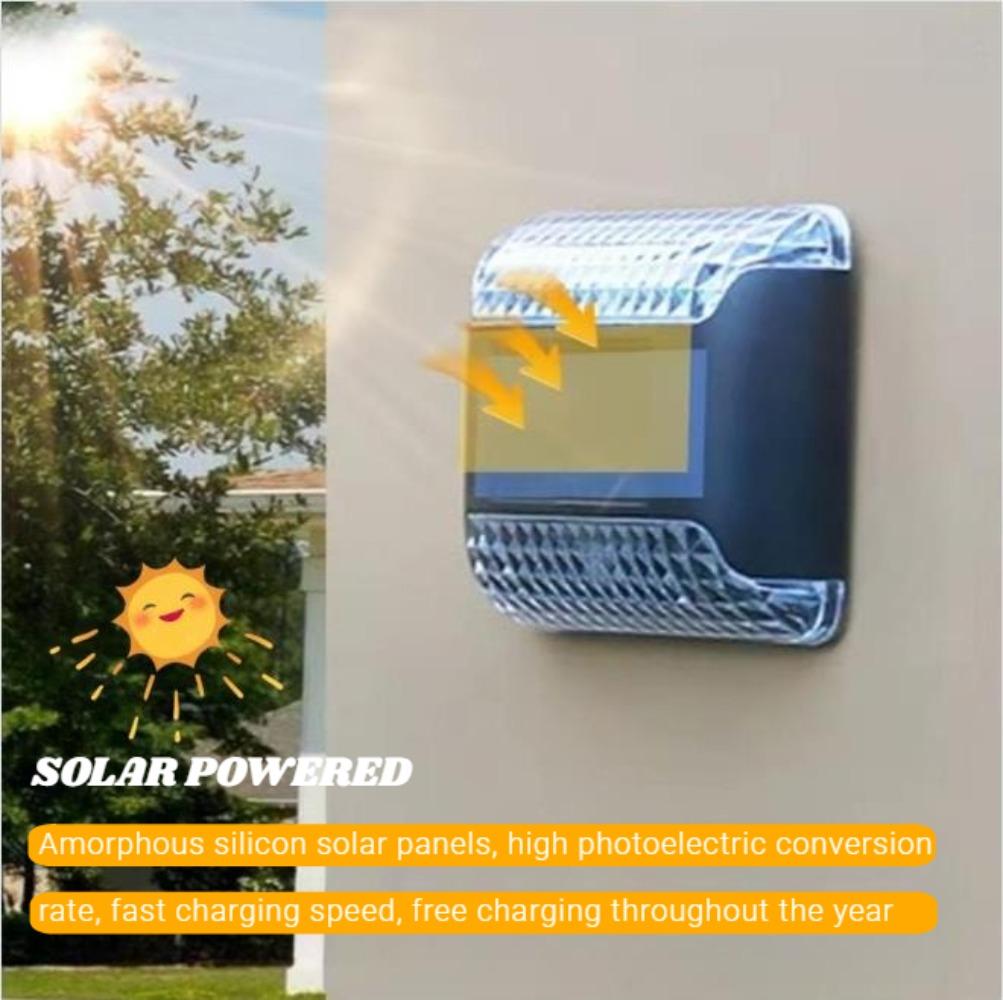 LED Solar Wall Lamp Outdoor Waterproof Light Control Sensor Lamp for Garden Courtyard Terrace Porch Staircase Fence