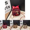 Trendy Leopard Print Stylish Crossbody Bag For Kids With Chic Bow Design