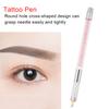 Manuelle Microblading Tattoo Stift Augenbrauen Lippen Semi-permanentes Make-up mit Kartuschennadel Rosa