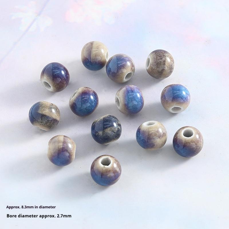 

Generic Kiln Change Jingdezhen High Temperature Ceramic Beads Assorted Shapes Loose Beads DIY Jewelry Bracelet Clothing Supplies