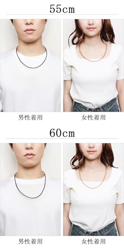 [Shinjuku Gin no Kura] Leather Choker Necklace, Braided Cowhide Cord, 3.0mm Wide, 40cm-60cm Long, Black, 50cm Long, 925 Sterling Silver, Simple