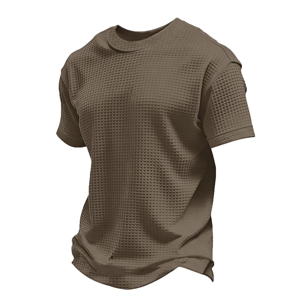 Men's Casual Round Neck Lightweight Breathable Short-Sleeve Top