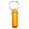 Portable Medicine Bottle  Mini Aluminum Alloy Keychain  Hanging Bottle  Sealed Compartment Waterproof Metal Medicine Box