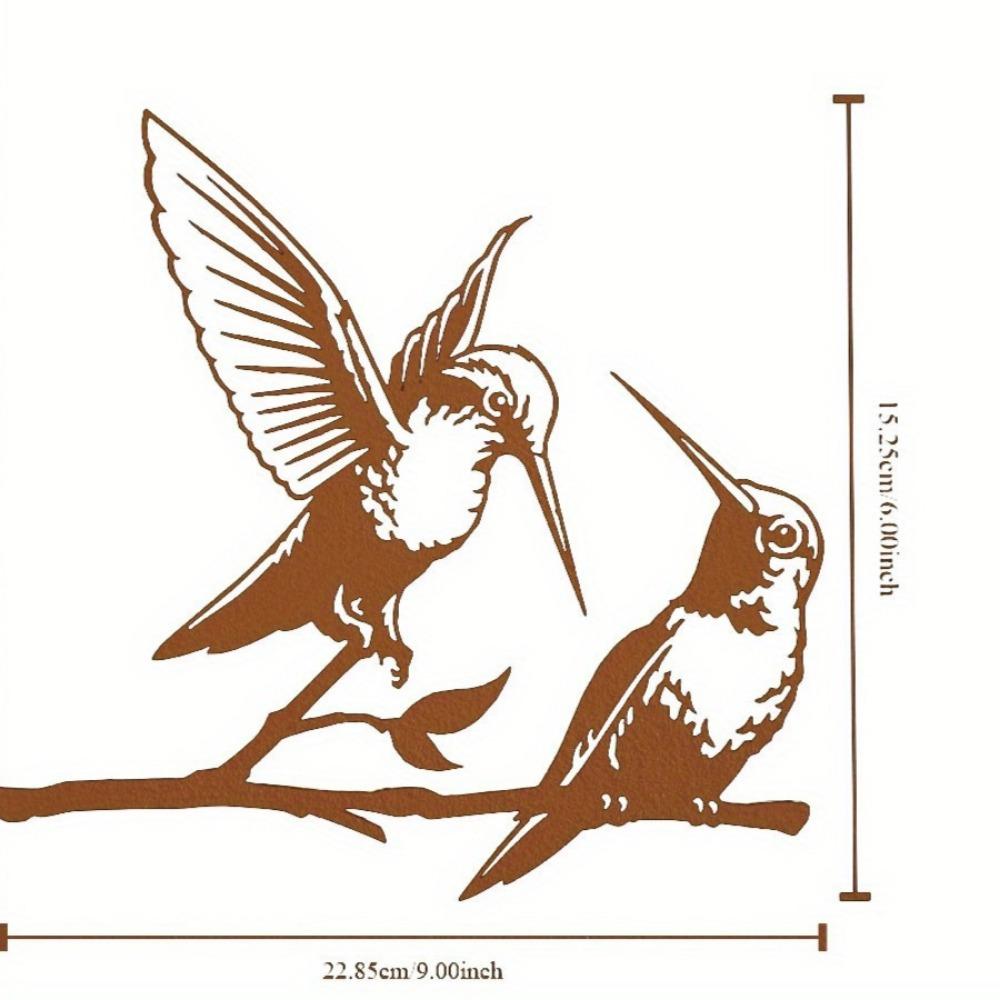 

1 кусок. Очаровательное парное украшение в виде колибри — прекрасное произведение садового искусства, украшение для заднего двора и украшение для дерева. Колибри чёрный
