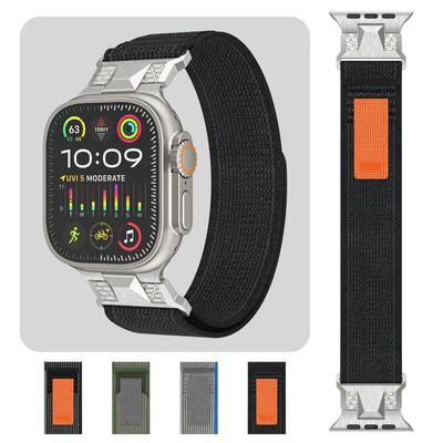 Nylonowy pasek do Apple Watch Ultra 2 49mm Series 9 8 7 45mm Pasek Correa do iWatch 6 5 4 Se 3 44mm 42mm ultra Bransoleta