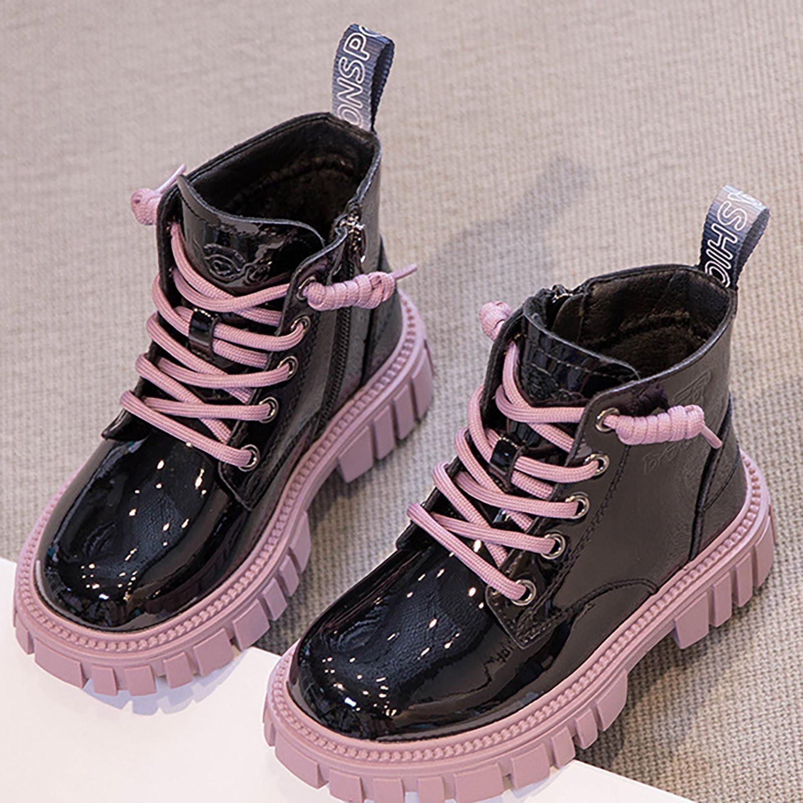 

Обувь для девочек, блестящие ботинки на молнии, новые осенние и зимние детские ботинки, одинарные туфли, повседневная детская обувь