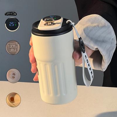 Home Office Stainless Steel Thermos Cup Rope Accompanying Coffee Cup High Appearance Level Portable Water Cup Simple Cup