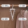 Wall Mounted V Shaped Hanger Rotatable Hat Rack New Multi Hook Organizer  for Wardrobe