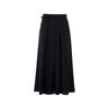 LANCY Elegant Commuter Black Midi Skirt