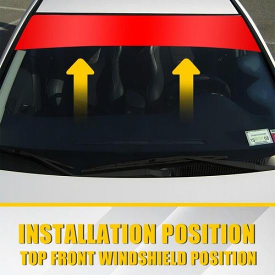 Sun Visor Strip Windshield Banner Vinyl Premium Blank Decal Red 60" X 10"