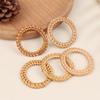 12Pcs Bohemian Rattan Napkin Rings Rustic Woven Tabletop Holders For Home Wedding Party Decor