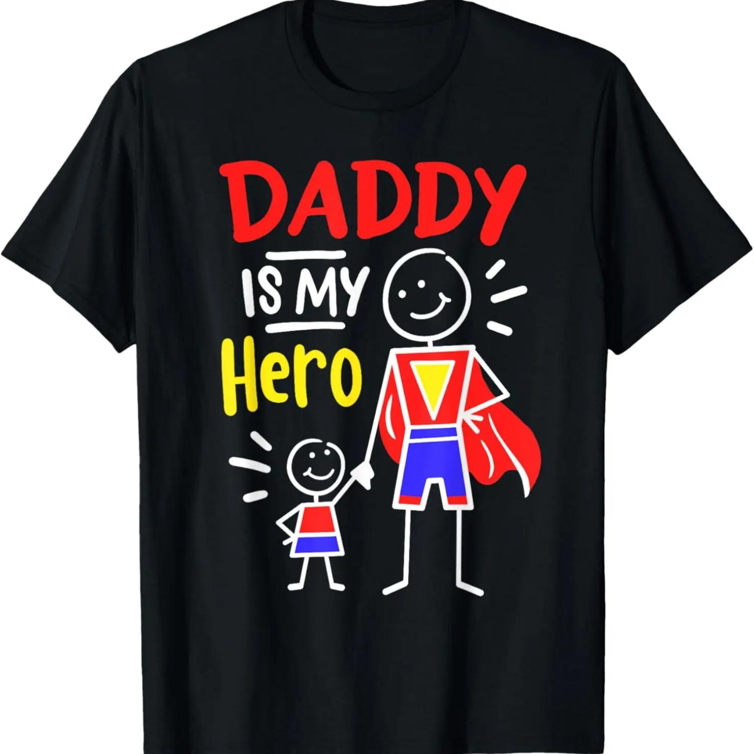 Папа — мой герой Крутая футболка для детей Лучший папа День отца S