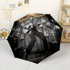Elvis Personalisierter Textschirm Kompakter Reise-Automatikschirm Einziebares Design mit 8 Speichen Langlebigkeit Faltbares Design Ganzjahresnutzung