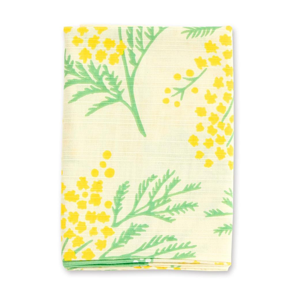 JIKAN STYLE Furoshiki Wrapping Traditional Japanese Pattern Cotton Perfect for and Presents Kenema Large Furoshiki Fragrant Mimosa Yellow 90 X 90 Cm