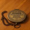 5.08 Cm Engraved Brass Compass with Leather Case Inspirational Keepsake with Chain Message Graduation, Birthday, or Travel Gift for Son