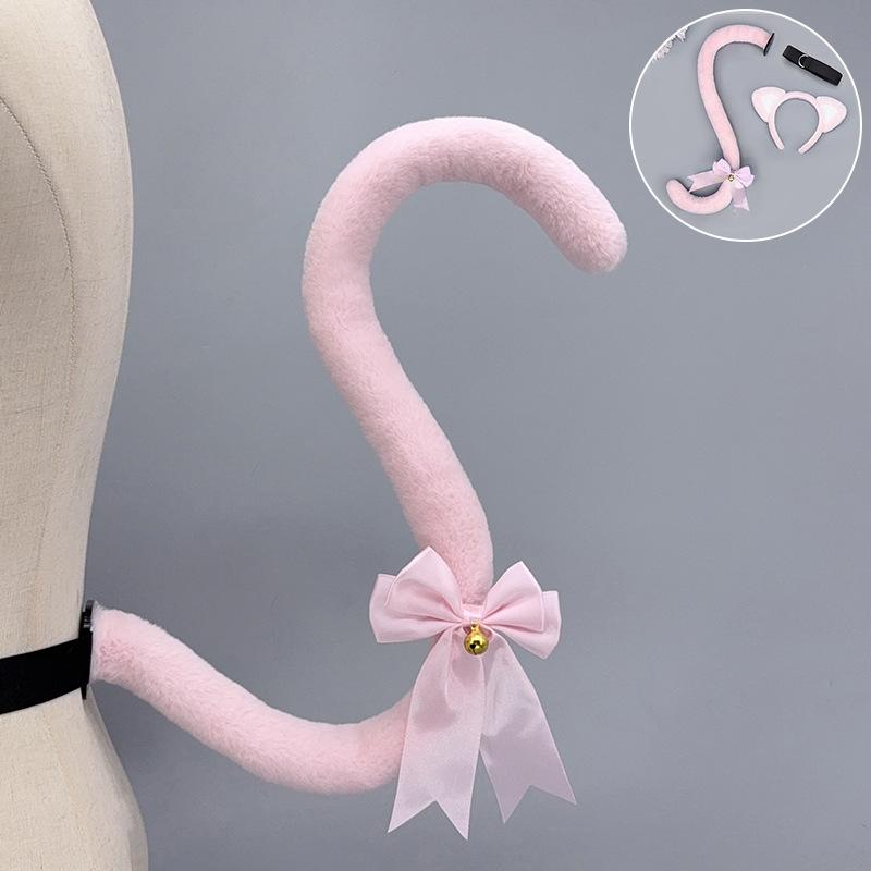 Lolita Kc Cat Ear Headband Handmade Cute Cat Lady Lolita Headgear Plush  Ear  Tail Set