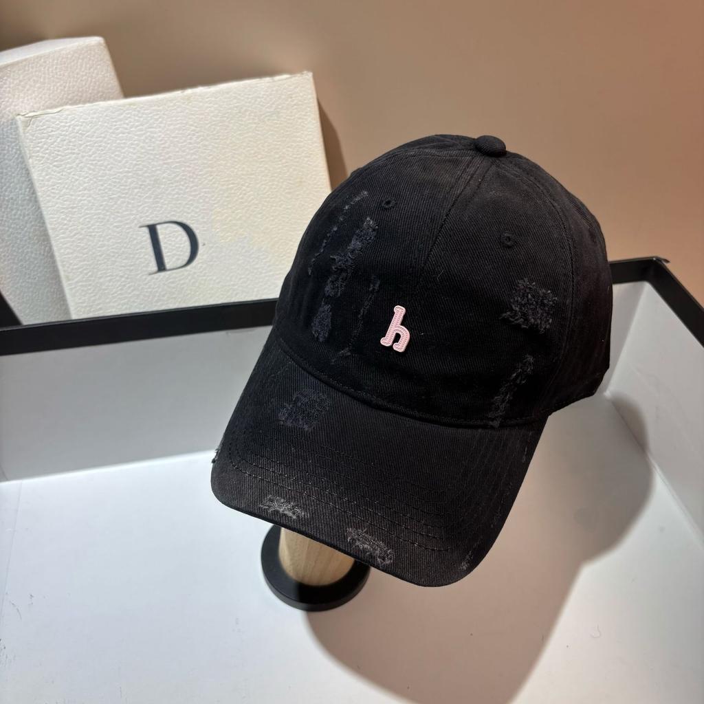 H standard fashion spray color baseball cap fashion personality hole washed cap outdoor casual riding hat
